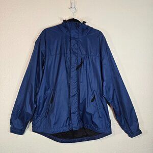 Pacific Trail Pac Tech Hooded Windbreaker Jacket Men Large Blue Outdoor Hiking